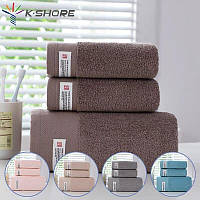 Набір рушників коричневий бавовна | KuNmeng