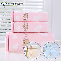 Набір рушників 35_70_70_140_702RN рожевий 100% бавовна