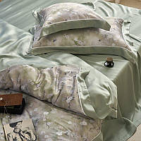 Постільна білизна King Size Tencel сіро-зелена 220x240