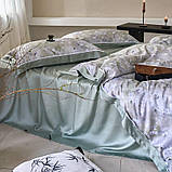 Постільна білизна King Size Tencel сіро-зелена 220x240, фото 8