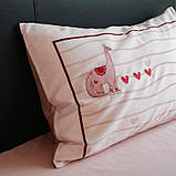 Постільна білизна з сатину 155x215 біла пудра| KuNmeng, фото 3