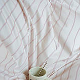 Постільна білизна з сатину 155x215 біла пудра| KuNmeng, фото 5