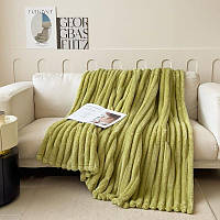 Плед 200x230 бавовна 50% соя 50% салатовий | KuNmeng