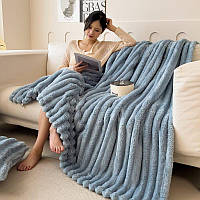 Плед 200x230 бавовна 50% соя 50% сірий| KuNmeng