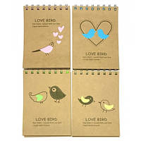 Блокнот на спіралі A-6 No 3011/3014 Квіти з висічкою карт. обл. верхня спіраль 70лист #