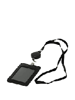 Бейдж на шнурку шкірозамінник 100*65 чорний