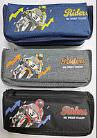 Пенал сумочка 1 відділення + 1 кишеня на змійці 896 МОТО 3 різновиди