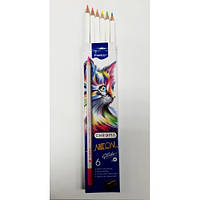 Олівці Chroma 6 кольорів No8032-6CB MARCO NEON шестигран. +точило