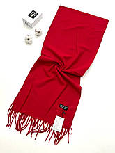 Чоловічий кашеміровий шарф Оскар 180*35 см однтонний червоний