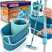 Набір для прибирання швабра та відро з відтим Leifheit Clean Twist M Ergo (52120)