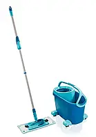 Набір для прибирання швабра плоска та відро з колесами Leifheit Clean Twist Medium Ergo 52121