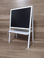 Двосторонній Мольберт дитячий магнітний білий, дошка для малювання, для крейди, маркера і магнітів 3в1. MPK1m