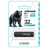 USB флешдрайв 32GB Wibrand Grizzly USB 2.0 Black (WI2.0/GR32P3B), фото 3