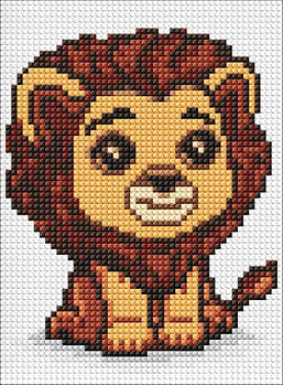 Алмазна мозаїка без підрамника для дітей "Цар тварин" 15х20см AMM1024 G-Rich