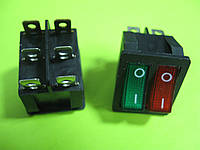 Кнопочный выключатель двухцветный, сдвоенный 28,5x22,0 мм