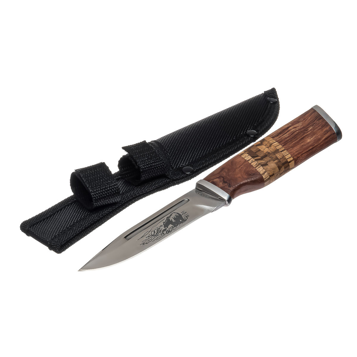 Мисливський ніж "Ведмідь" 2756 з Чохлом 22.5см Brown (7_01218)