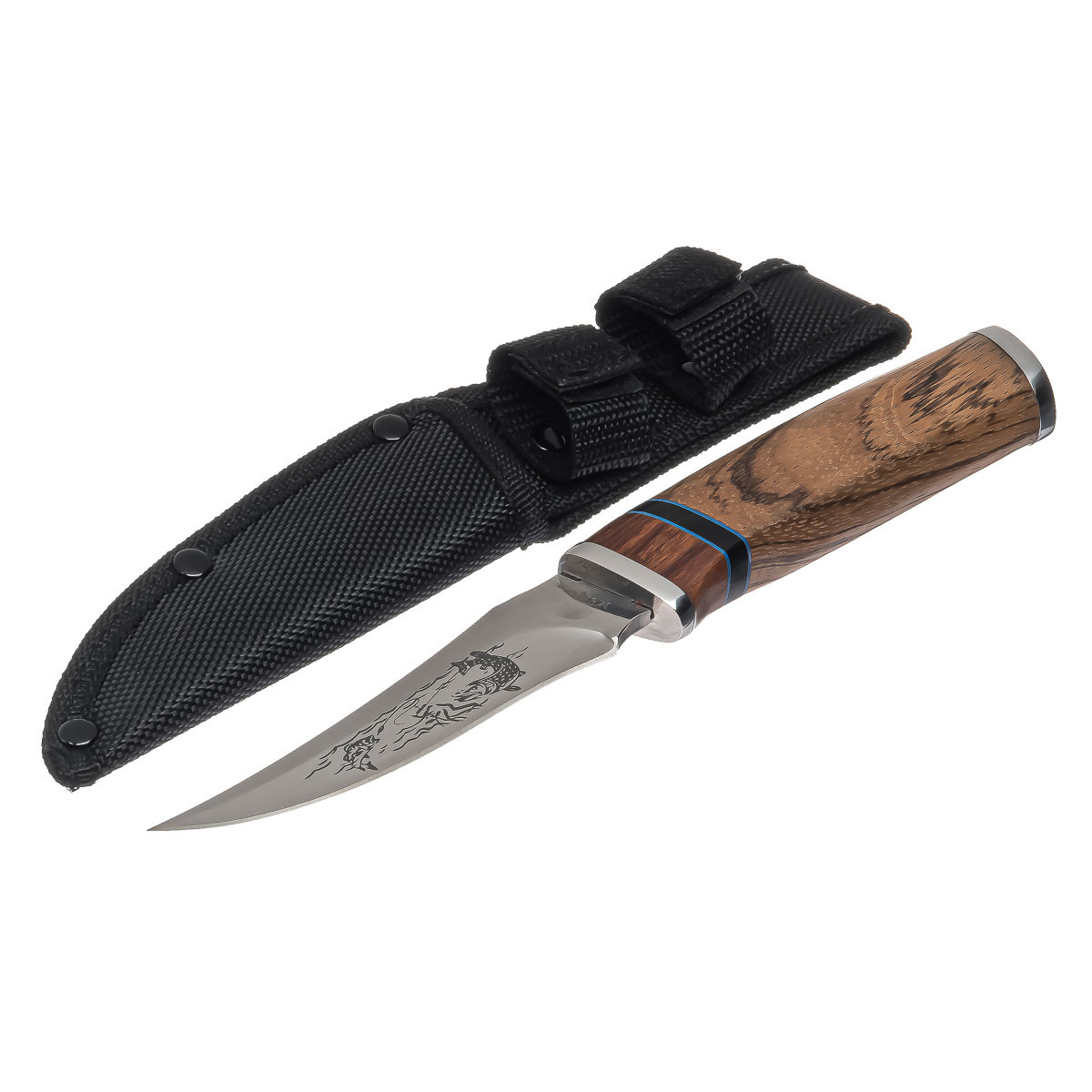 Мисливський ніж "Щука" 2753 з Чохлом 22см Brown (7_01219)