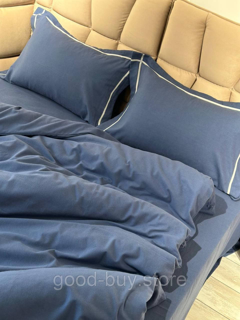 Постільна білизна First Choice фланель Soprano denim полуторна 160х220, фото 1