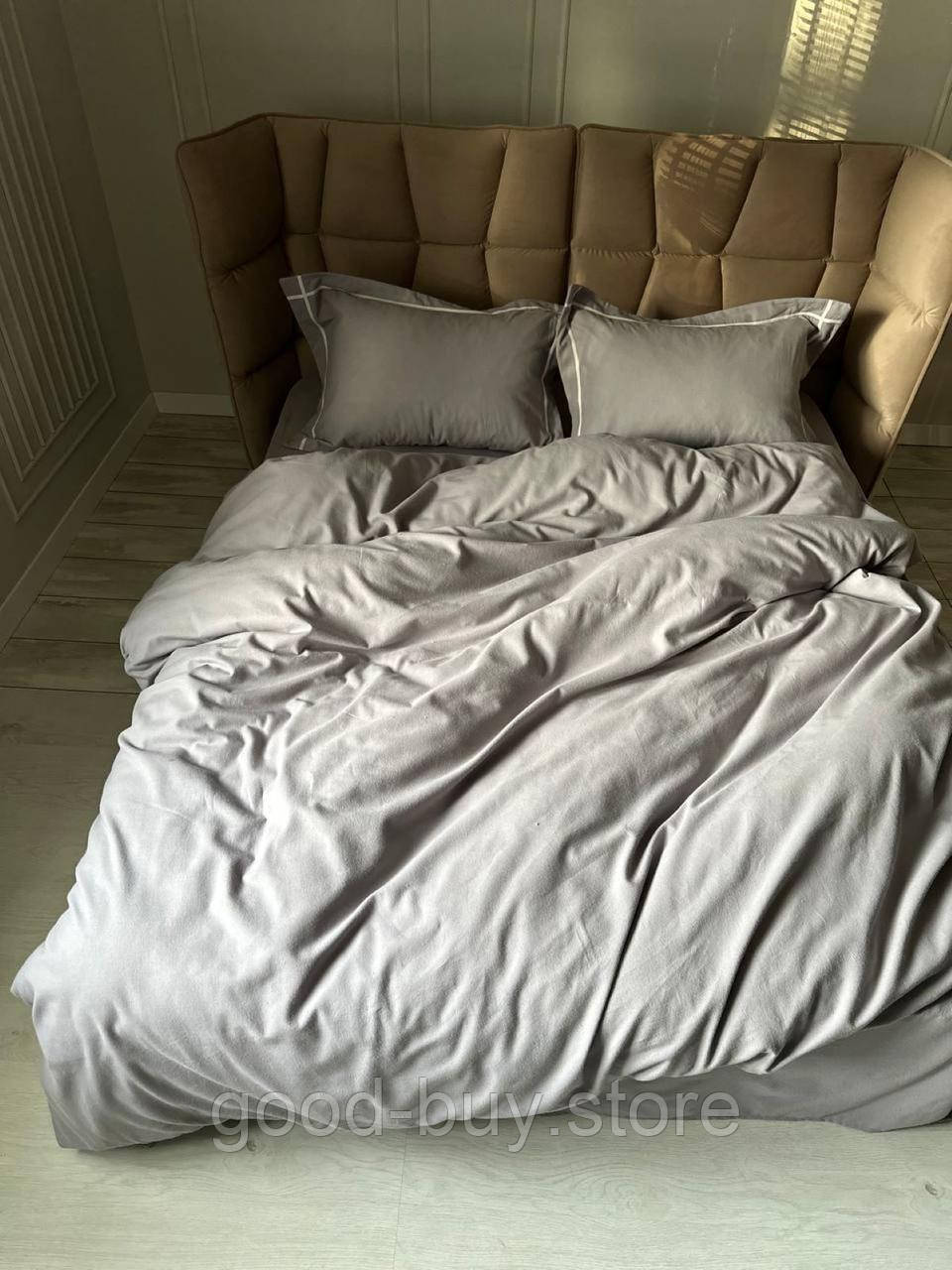 Постільна білизна First Choice фланель Soprano grey полуторна 160х220, фото 1