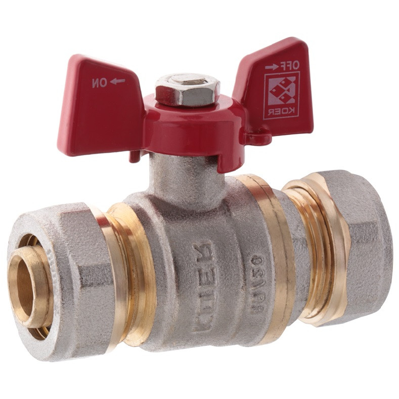 Кран кульовий вінг 20x20 для металопластикової труби Wing Koer KR.353