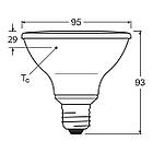 LED лампа LEDVANCE PAR30 75 36 DIM E27 10W 633lm 2700K 230V (4099854071195), фото 3