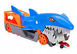 Hot Wheels Shark Chomp Transporter GVG36 Транспортер Хот Вілс Акула з сховищем для машинок, фото 4