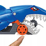 Hot Wheels Shark Chomp Transporter GVG36 Транспортер Хот Вілс Акула з сховищем для машинок, фото 6