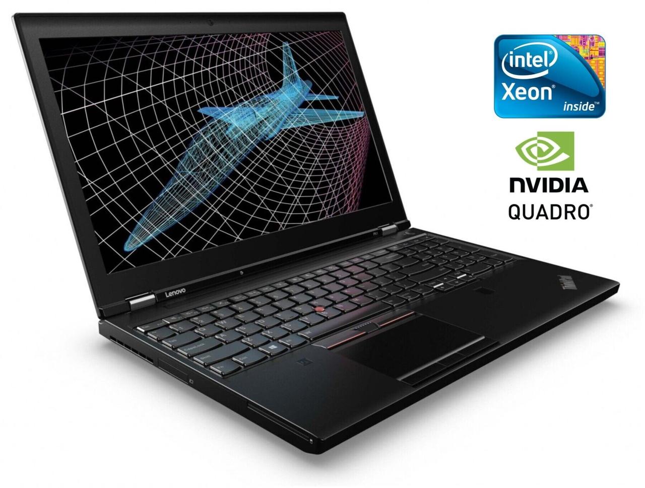 Ноутбук Lenovo ThinkPad P51/ 15.6" 3840x2160/ Xeon E3-1505M v6/ 32GB RAM/ 512GB SSD+500GB HDD/ Quadro M2200 4GB