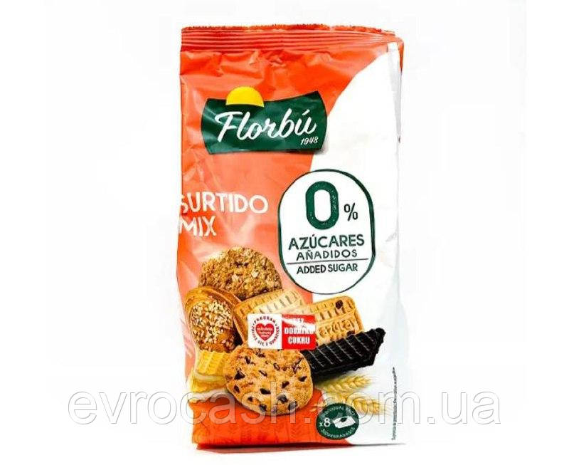 Печиво та вафлі асорті без цукру FLORBU SURTIDO MIX 270 ГРМ 6 шт ящ