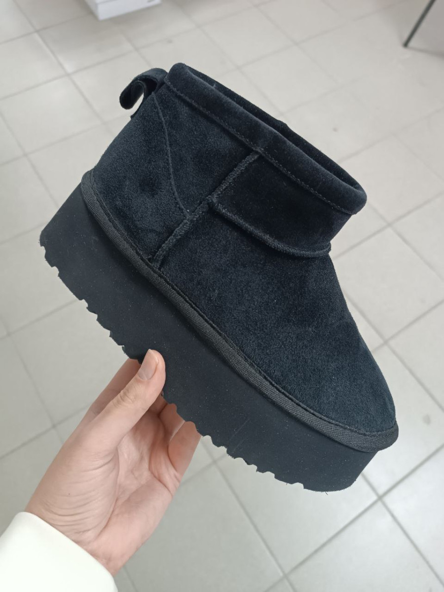 Уггі жіночі замшеві чорного кольору, фото 1