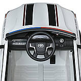 Дитячий електромобіль Toyota Land Cruiser Police з пультом р/у для дітей 3-8 років поліція Білий, фото 6