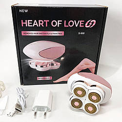 Епілятор для видалення волосся з насадками, Машинка для видалення волосся на обличчі FL-63