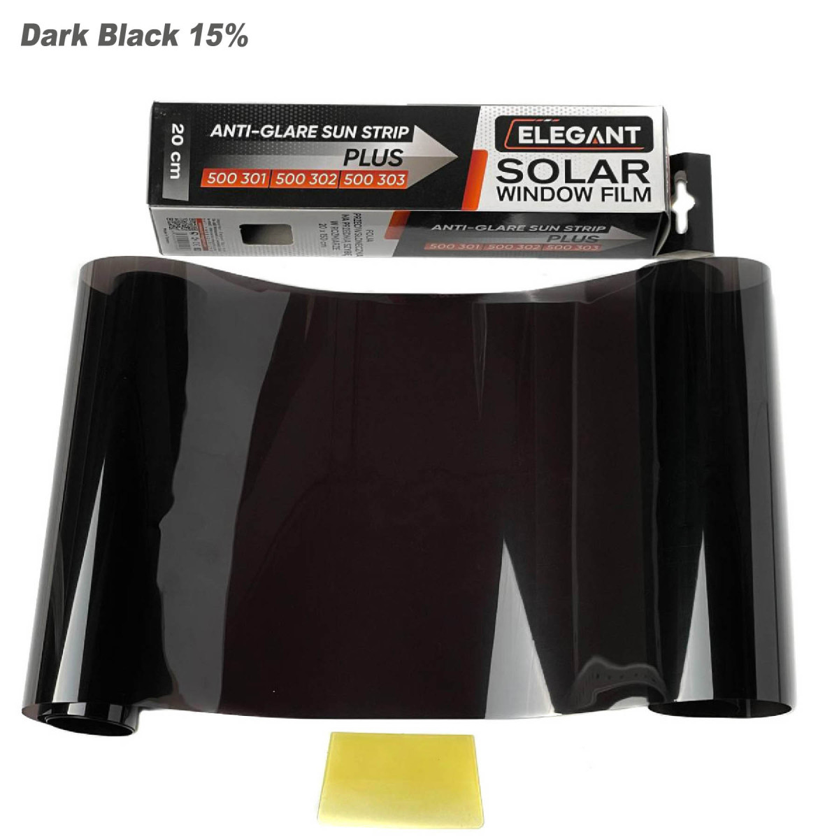 Тонувальна плівка для лобового скла 20х150см dark black 15% (EL 500 301), фото 1