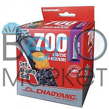 Камера CHAO YANG антипрокольна 28" 700с*18/23с (18/23-622/630) FV 48 мм