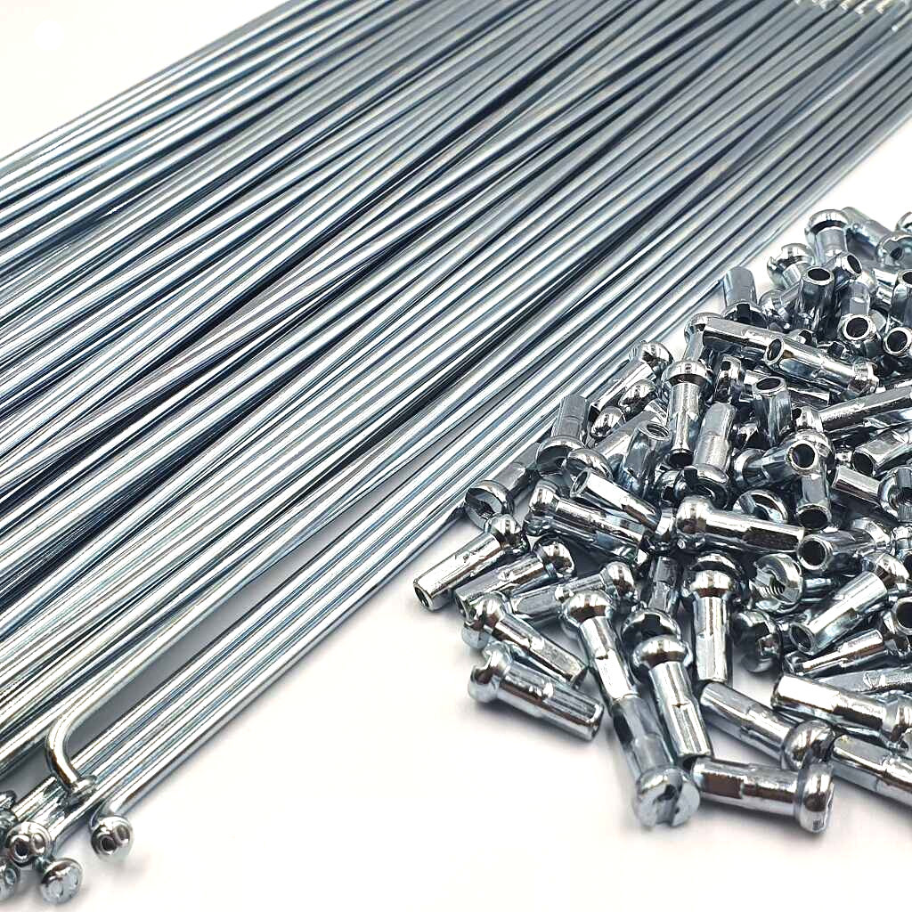 Спиця посилена срібляста 252 11G мм із ніпелем. Топ!, фото 1