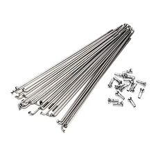 Спиця срібляста 175 мм + ніпель для велосипедів