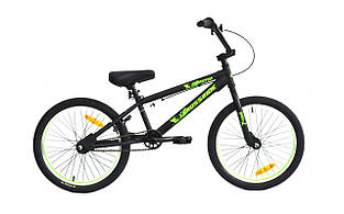 Трюковий велосипед CROSSRIDE FREESTYLE ST BMX 20" Чорно-зелений