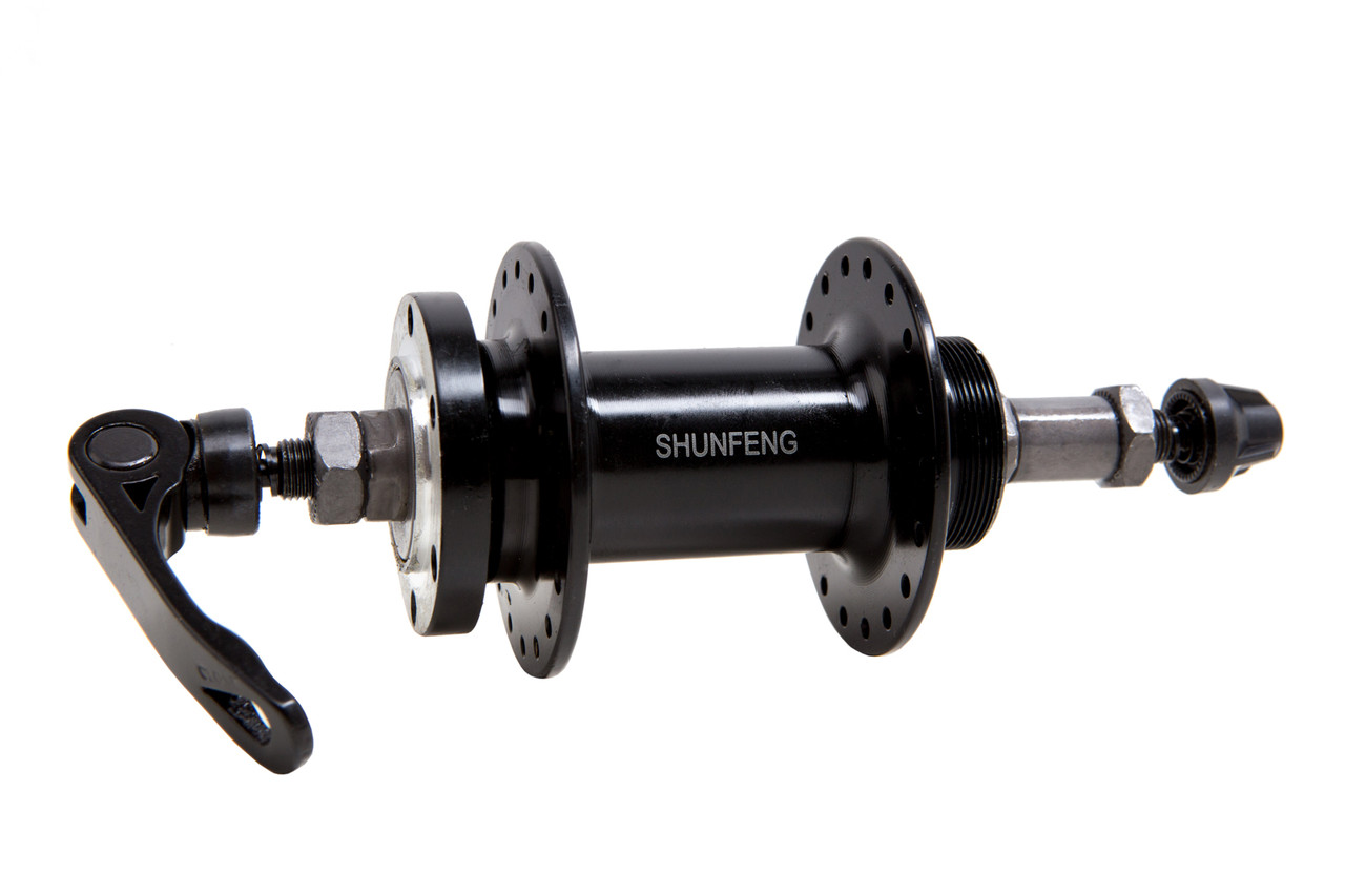 Втулка задня Shunfeng SF-A210R на промпідшипниках під тріскачку AL 36H QR Disk Чорна