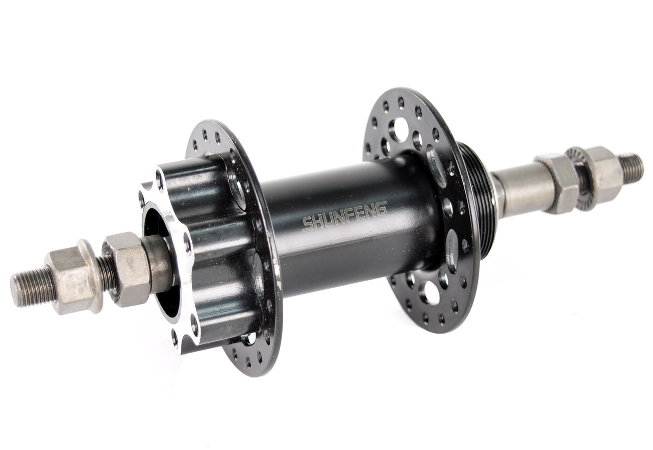 Втулка задня на промпідшипниках SF-HB25RB 3/8х14Gx36H ST Disc-brake Чорна