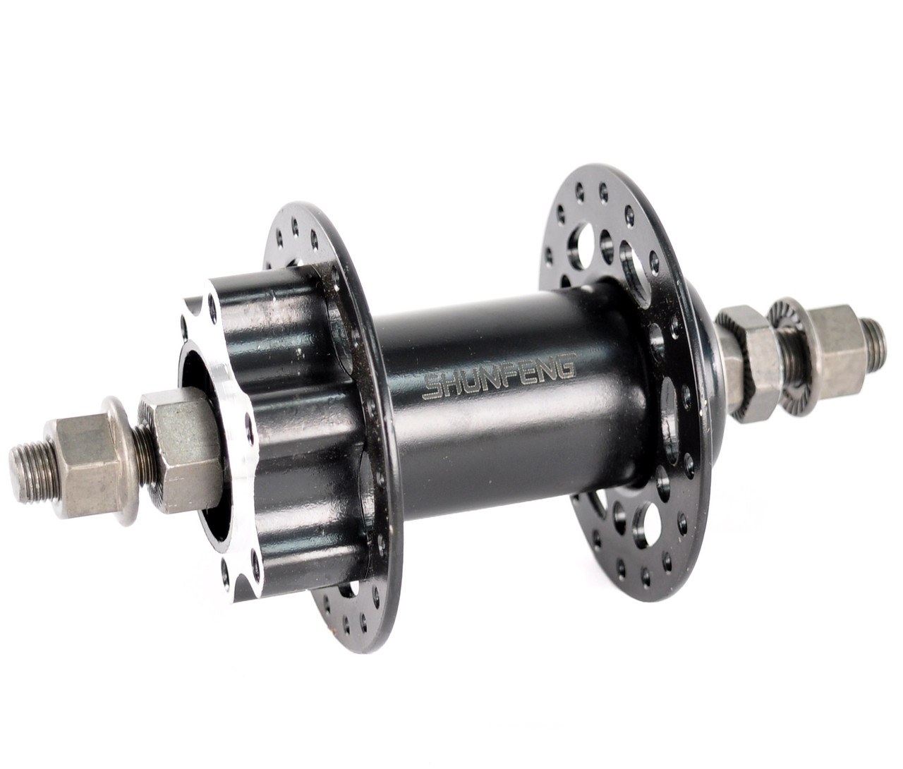 Втулка передня на промпідшипниках SF-HB25FB 3/8х14Gx36H ST Disc-brake Чорна
