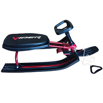 Дитячий снігокат з кермовим керуванням та переднім амортизатором Viper Червоний Снігокат зі сталевою рамою