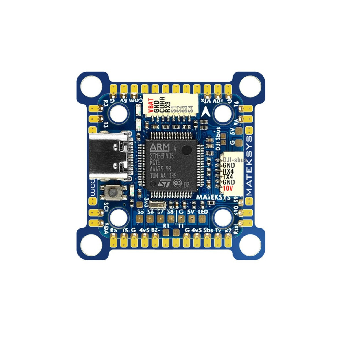 Політний контролер Matek F405-miniTE для крил, 20mm + 30.5mm, сумісний з Ardupilot, INAV, для БПЛА літакового типу