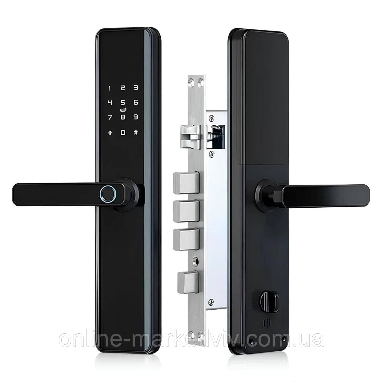 Розумний дверний замок (2 ключі + 2 карти), від батарейок / Смарт-замок / Електронний замок на двері, фото 1