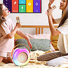 Bluetooth колонка + мікрофон, з підсвічуванням та USB, A6 / Портативна колонка / Караоке мікрофон / Блютуз колонка, фото 5