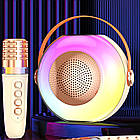 Bluetooth колонка + мікрофон, з підсвічуванням та USB, A6 / Портативна колонка / Караоке мікрофон / Блютуз колонка, фото 4