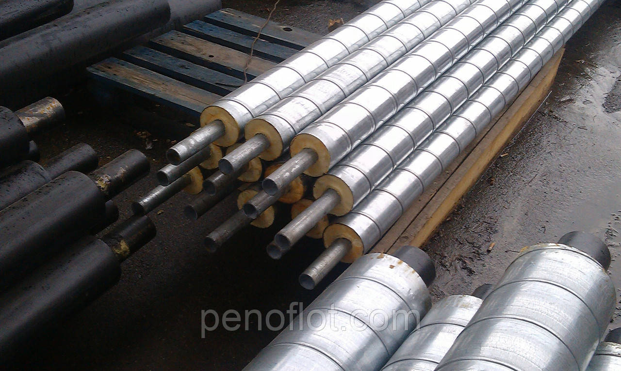 Труби попередньо ізольовані ППУ ф108/200 в СПІРО оцинкованій оболонці., фото 1