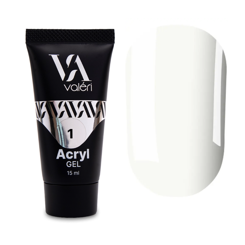 Акрил-гель Valeri Acryl Gel, 15 мл No01, білий