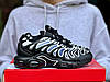 Чоловічі кросівки Nike Air Max Tn Plus Drift Black White (Чорно-Білі) Взуття Найк Аір Макс Плюс текстиль шкіра демісезон, фото 3
