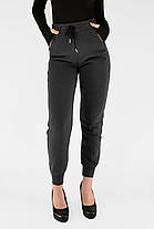 Жіночі зимові байкові штани Штани на флісі під манжет Сірий цвіт XL-5XL, фото 2