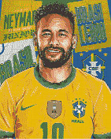 Алмазна мозаїка/вишивка Футболіст Неймар 40*50 см Орігамі OD 31069